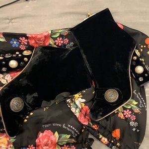 Dolce & Gabanna Velvet Booties